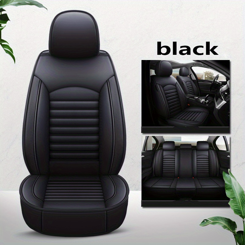 5 seat inclusive Car Seat Cover Pu Leather Four Seasons - Temu