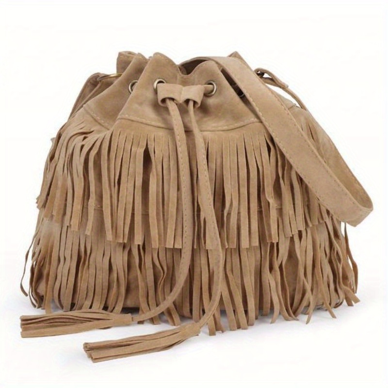 Tassel Fringe Bucket Bag