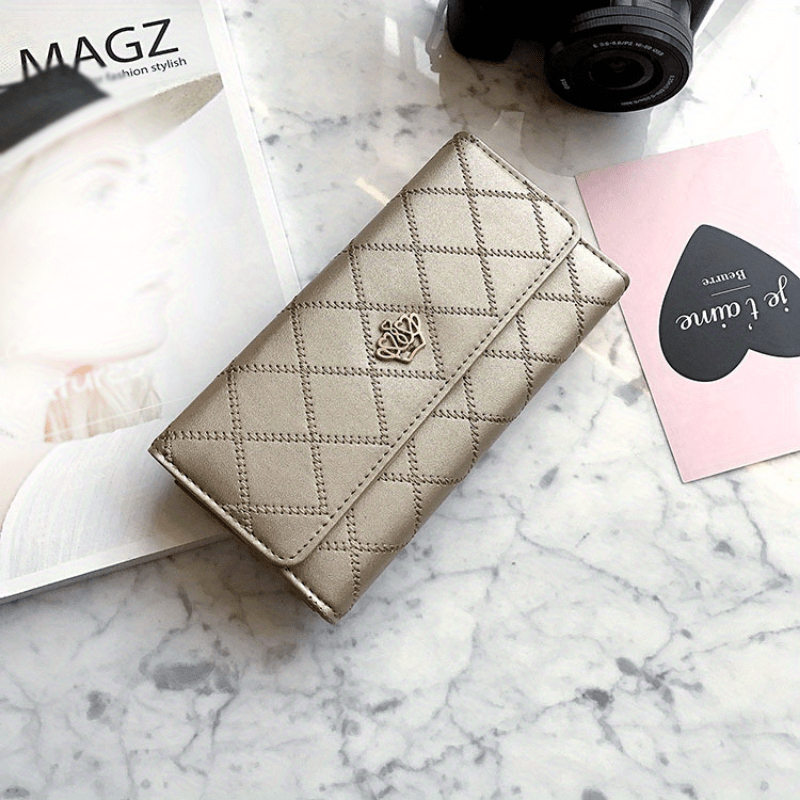 Elegant Crown Decor Trifold Wallet, Large Capacity Credit Card Holder,  Women's Versatile Clutch Purse & Money Clip - Temu