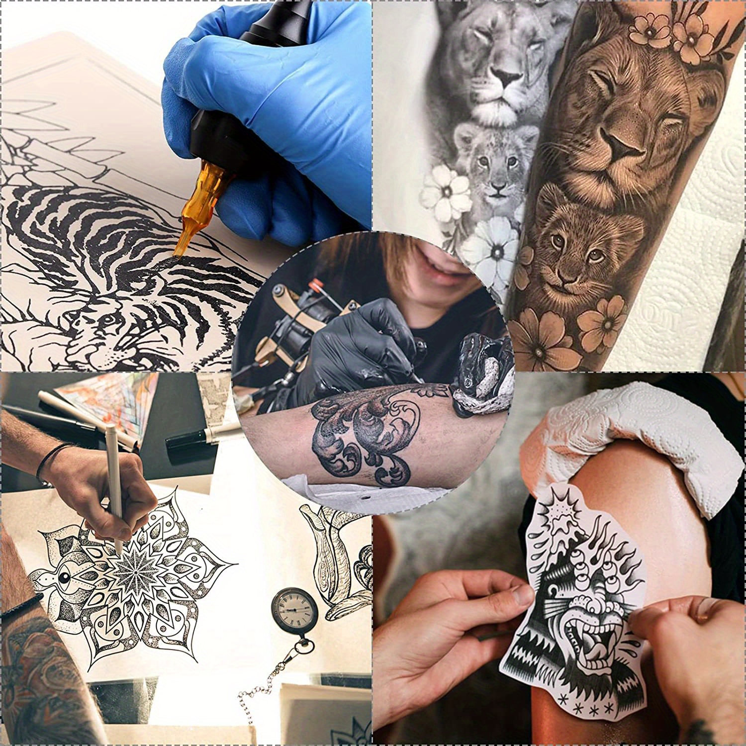 Tattoo Fake Skin With Transfer Paper Set Tattoo Practice - Temu