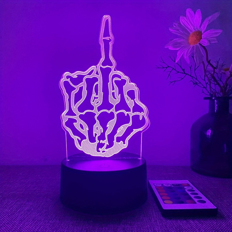 1pc Veilleuse 3D Nouveauté Lampe De Bureau D'Atmosphère USB - Temu