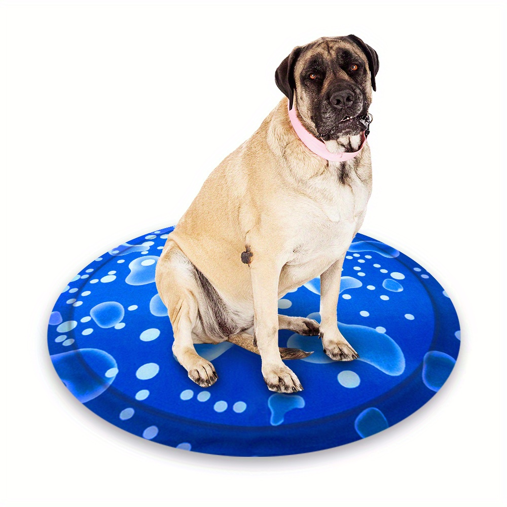 foldable dog cooling mat pet ice pad dog mattress mat cat cushion summer keep cool pet gel cooling dog mat blue jellyfish details 0
