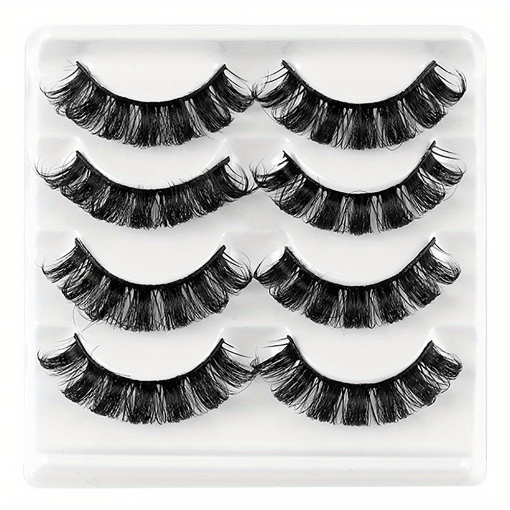 False Eyelashes, Dramatic Curling Volume Lashes, Natural Look Chemical ...