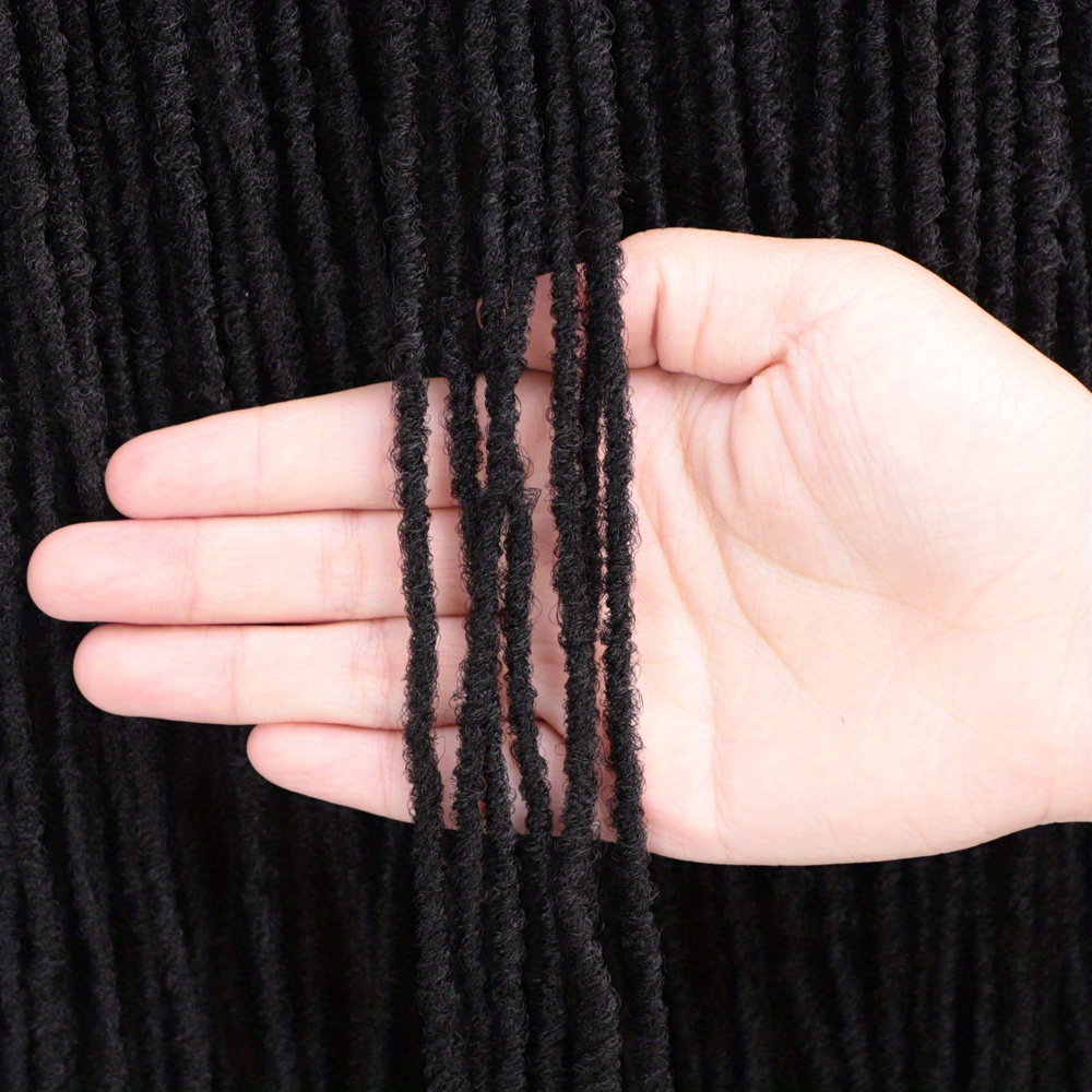 E-shop Mikro-Häkelhaarzöpfe, schlanke gerade Göttinnen--Locs, Häkelhaar, synthetische Sister-Locs, Häkelhaarzöpfe, 18 Zoll synthetische