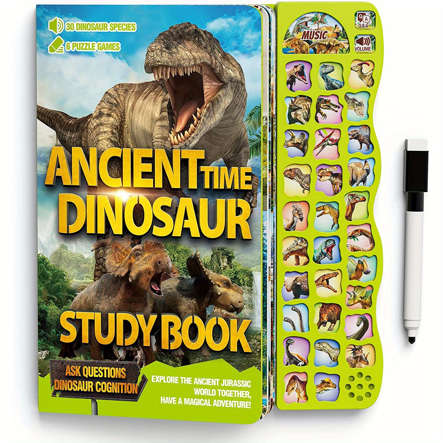 Livre d'autocollants pour enfants, livre silencieux, exercice cognitif,  livre de puzzle (dinosaure) - Cdiscount Jeux - Jouets