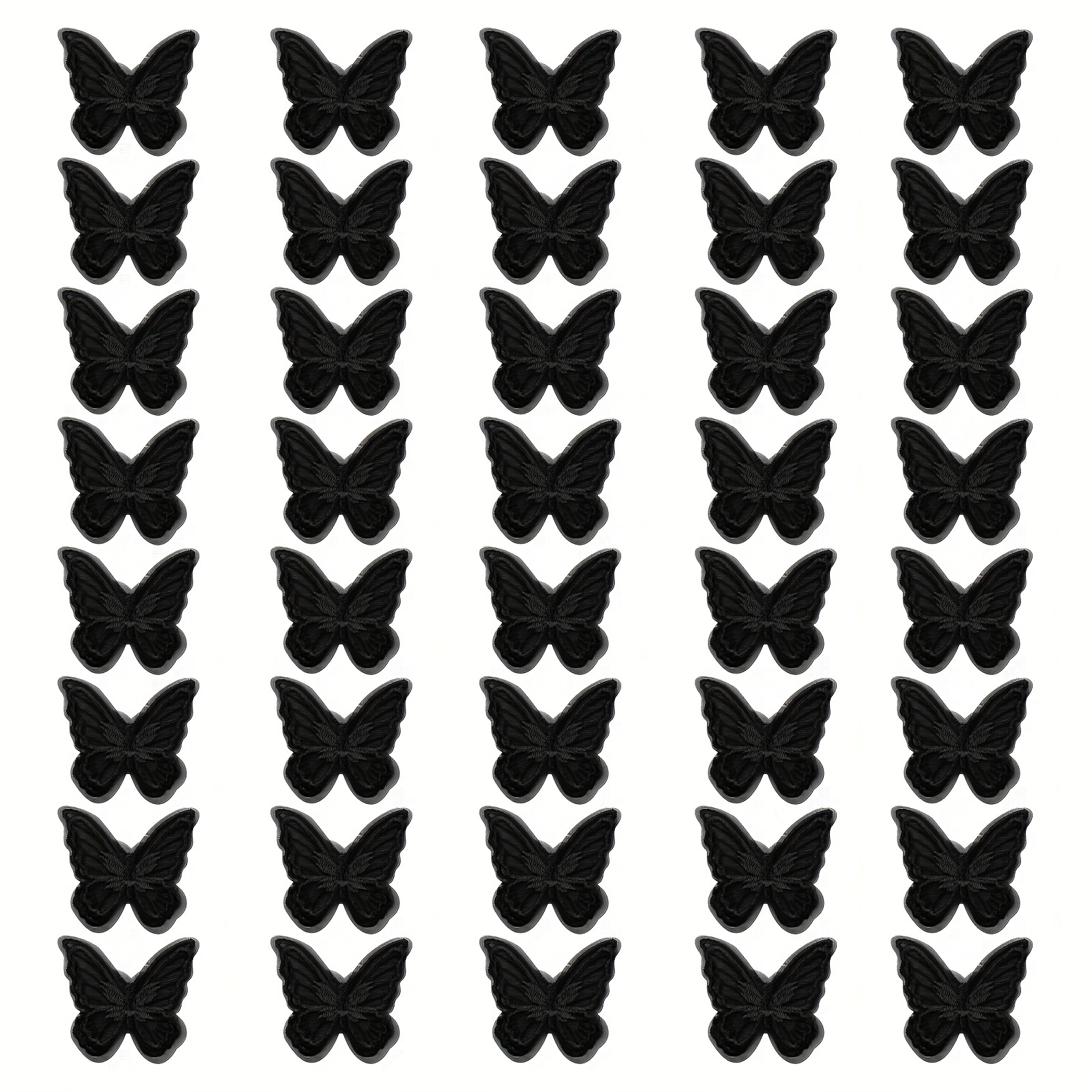 20pcs White Butterfly Appliques 45mm Cutouts Organza Butterflies