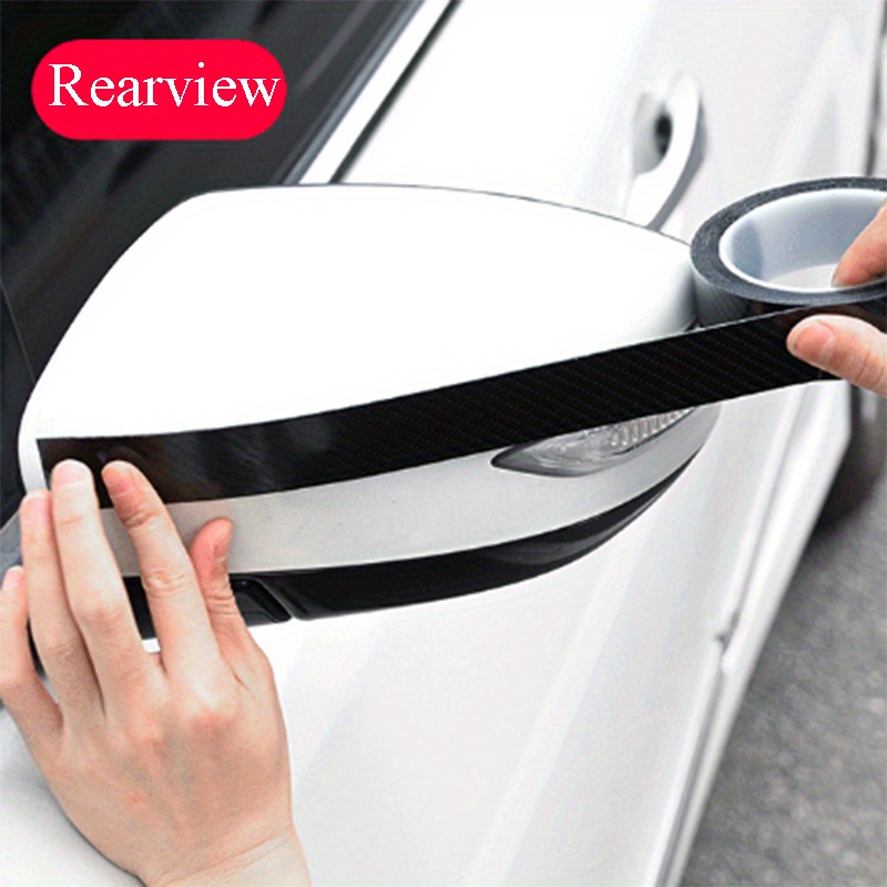 Protective Adhesive Mirror Safe Profiles for Cars, Carbon, Set of 2