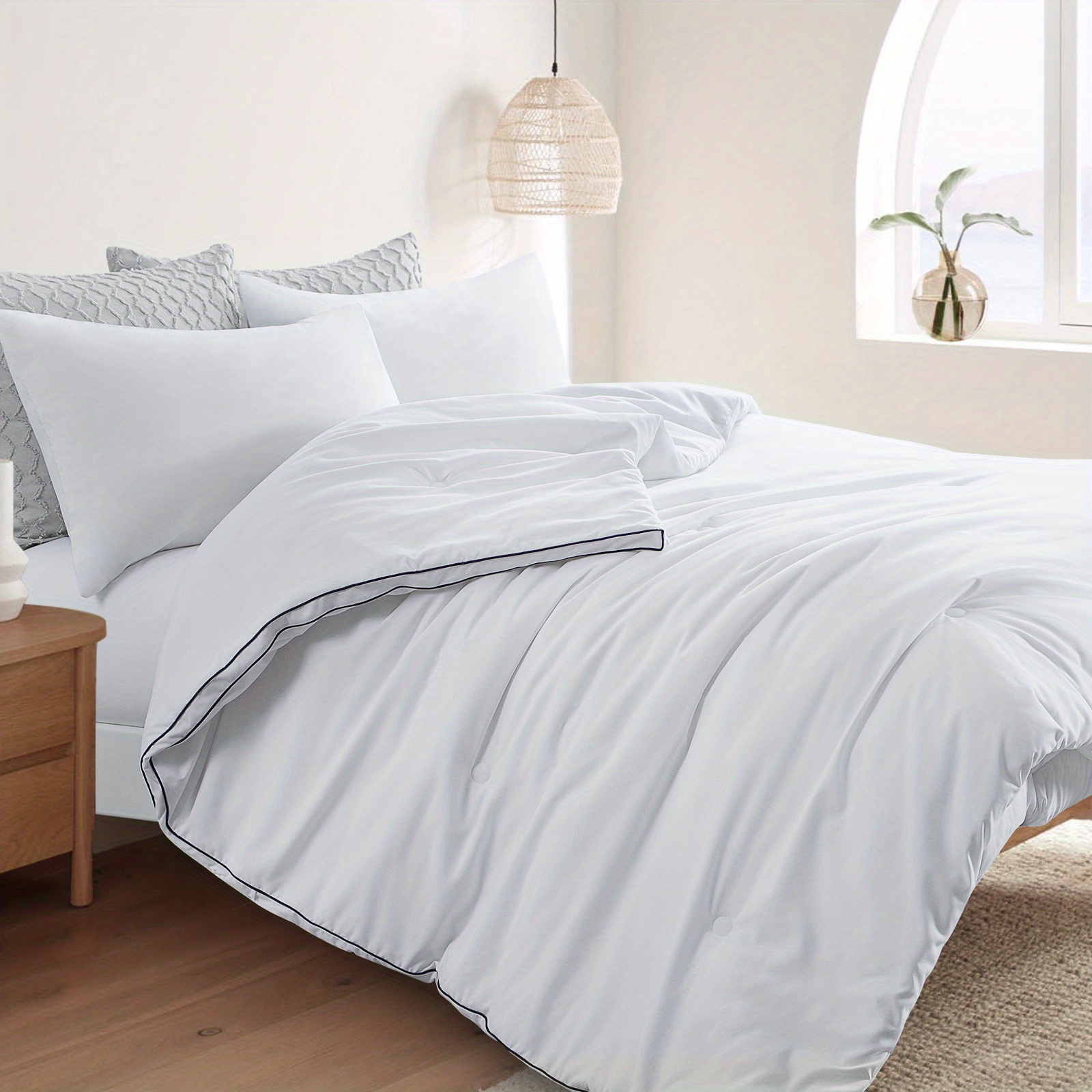 Fluffy Comforter Insert Soft Lightweight Bedding Comforter Temu