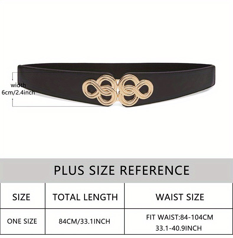 Plus Size Elastic Wide Belts Elegant Chinese Knot Buckle - Temu