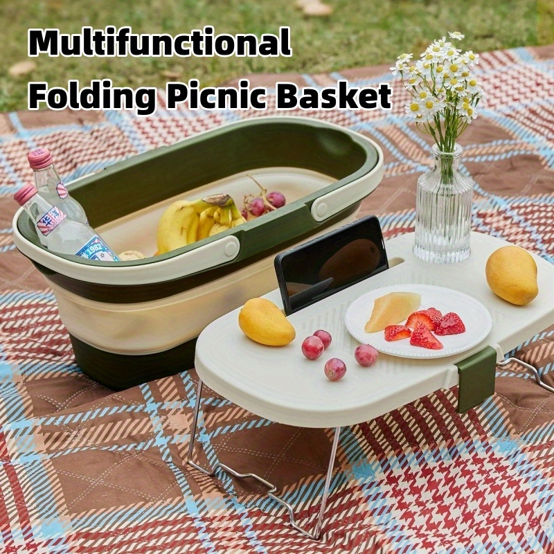 Multifunctional Foldable Picnic Basket Large Capacity - Temu United Kingdom