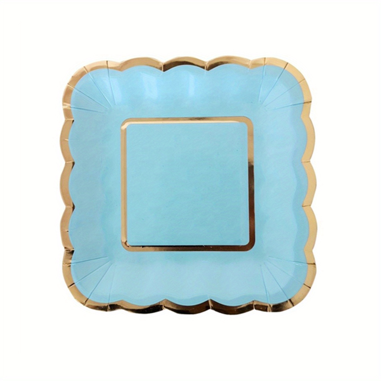 Bronzing Colorful Small Square Plate Disposable Paper Plate - Temu