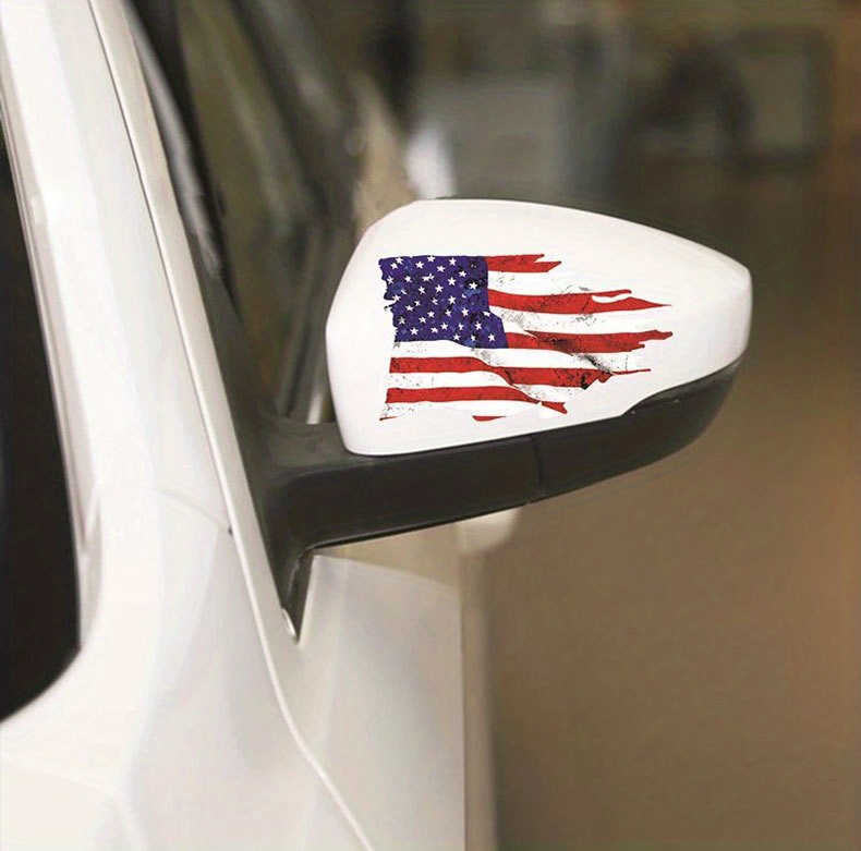 American Usa Flag Rearview Mirror Sticker Windshield Sticker Temu United Kingdom