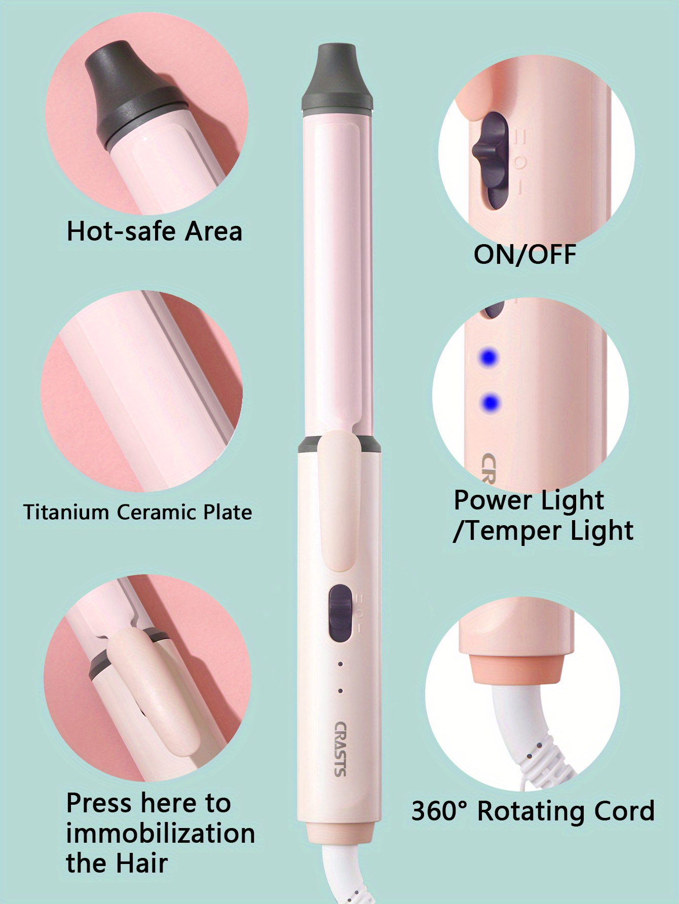 Safe curling outlet iron temperature