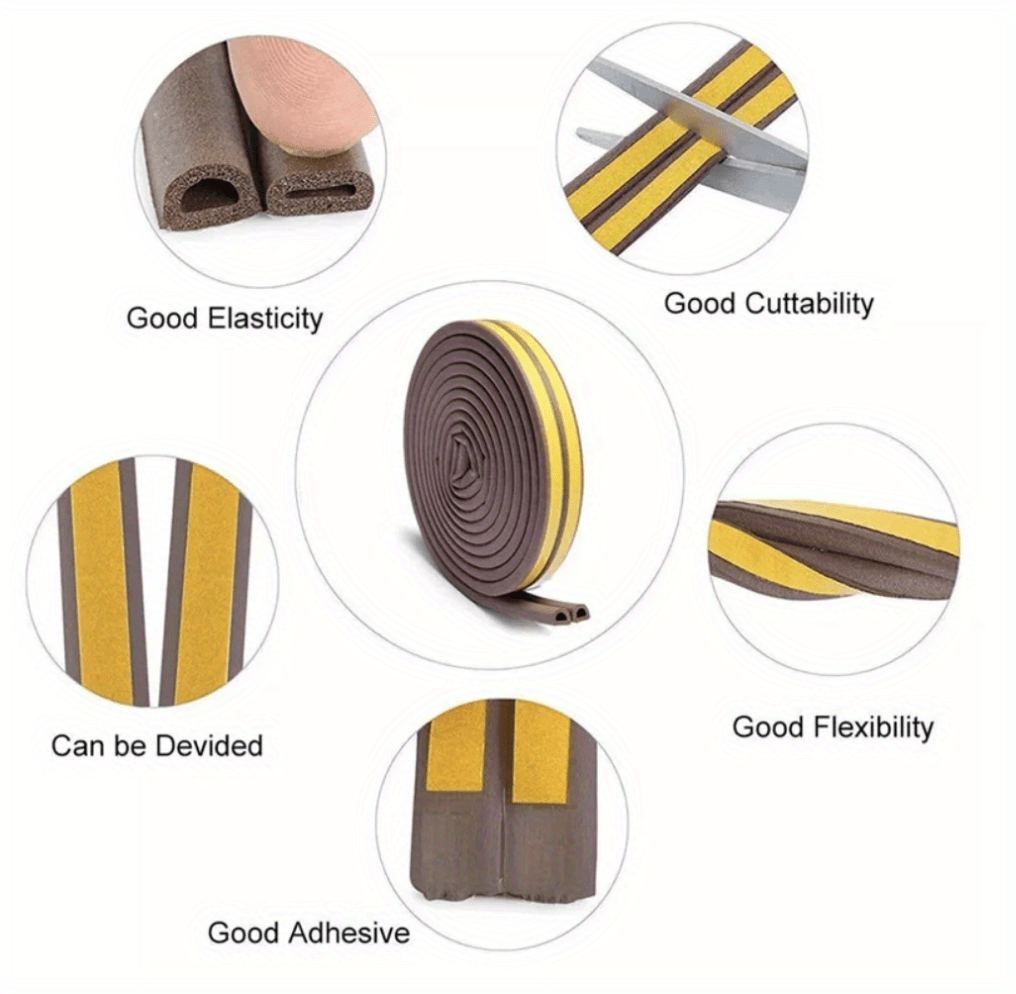 Weatherproof Door Window Seal Strip Self adhesive Rubber Temu New Zealand