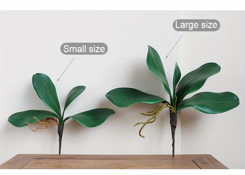 Artificial Phalaenopsis Orchid Leaves Real Touch Plants For - Temu