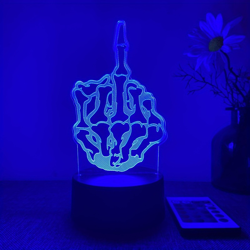 1pc Veilleuse 3D Nouveauté Lampe De Bureau D'Atmosphère USB - Temu