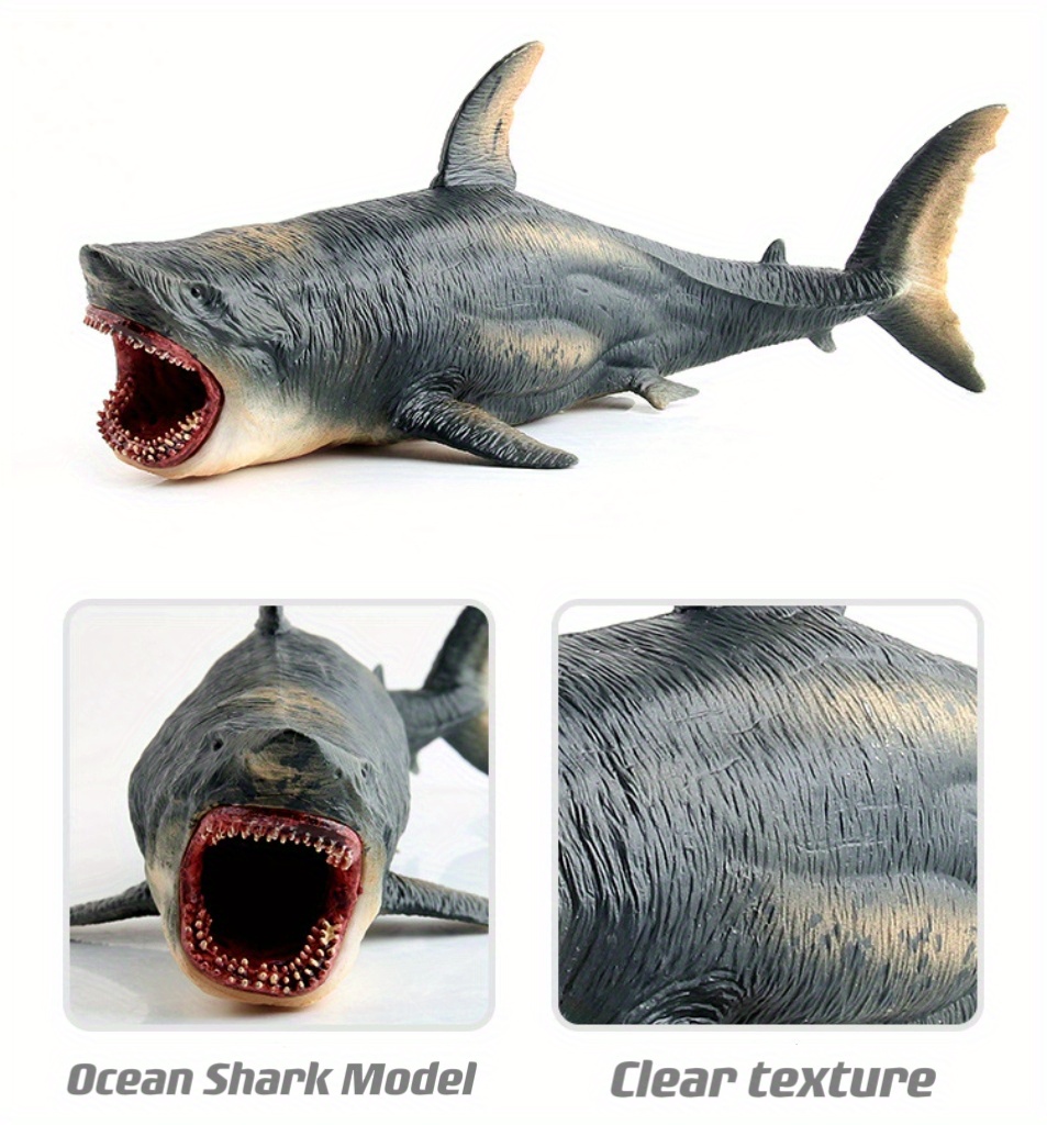 Grand Requin 21 / 53cm Doux Rembourré Caoutchouc Jouet Animal Sealife  Réaliste