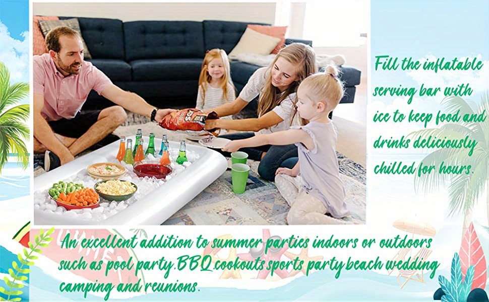 Inflatable Serving Bar Perfect For Bbqs Picnics And Pool - Temu