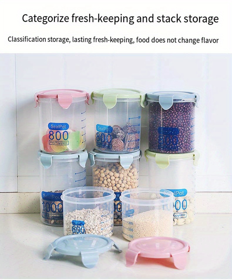 Round Food Storage Containers Lids Clear Airtight Food Jars Temu