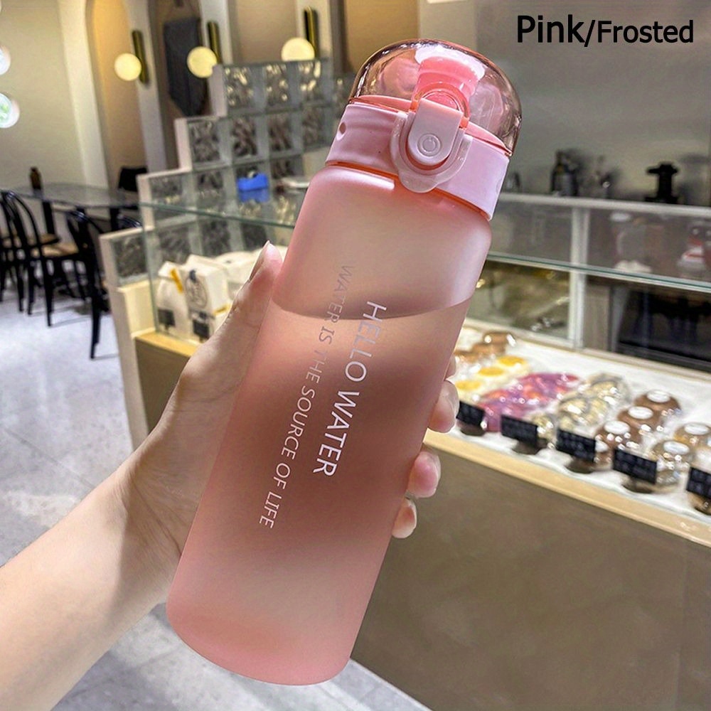 Frosted Transparent Water Bottle For School Outdoor - Temu