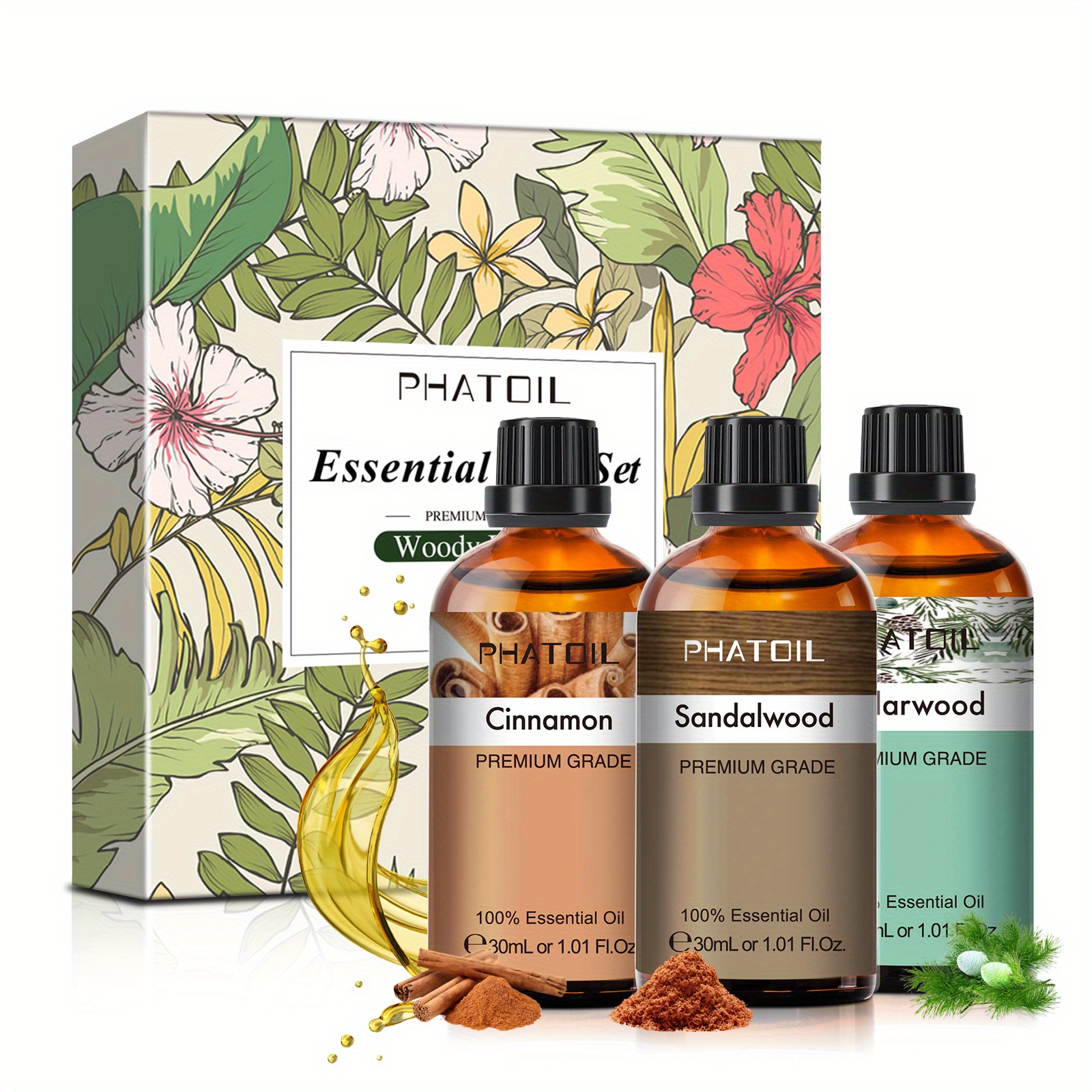 3pcs PHATOIL Ensemble d'huiles essentielles naturelles - Temu Belgium