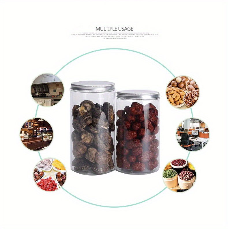 Transparent Pet Food Jar With 24 Labels Portable Candy Jar - Temu