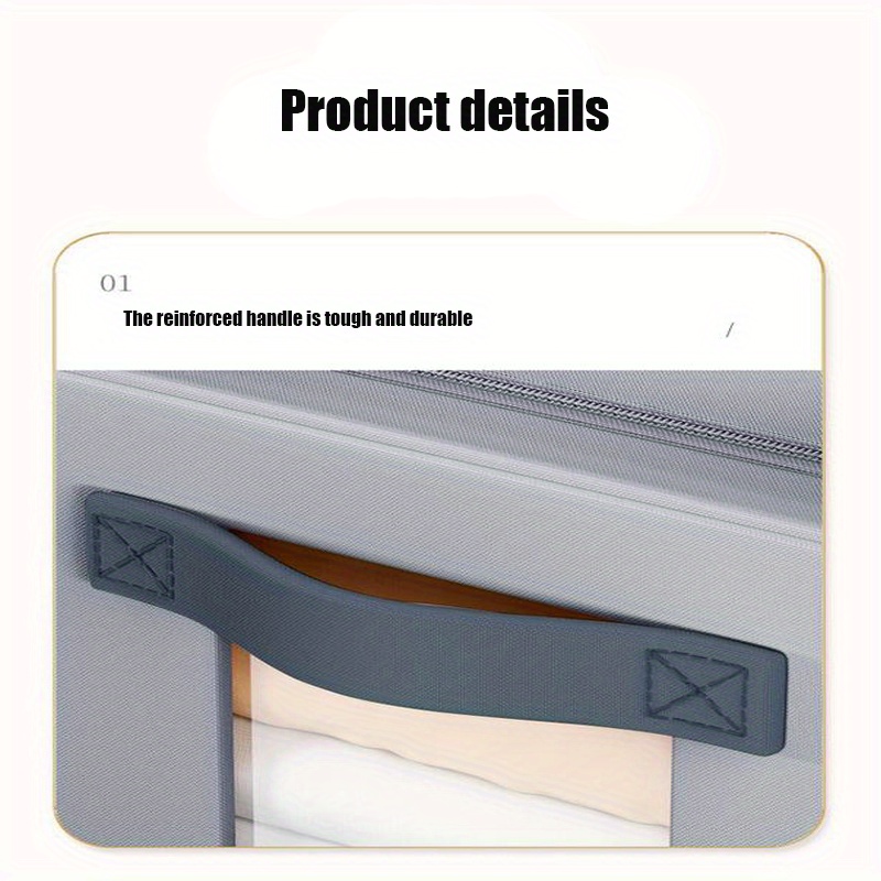 Oxford Cloth Storage Box Steel Frame Foldable Finishing Box Temu