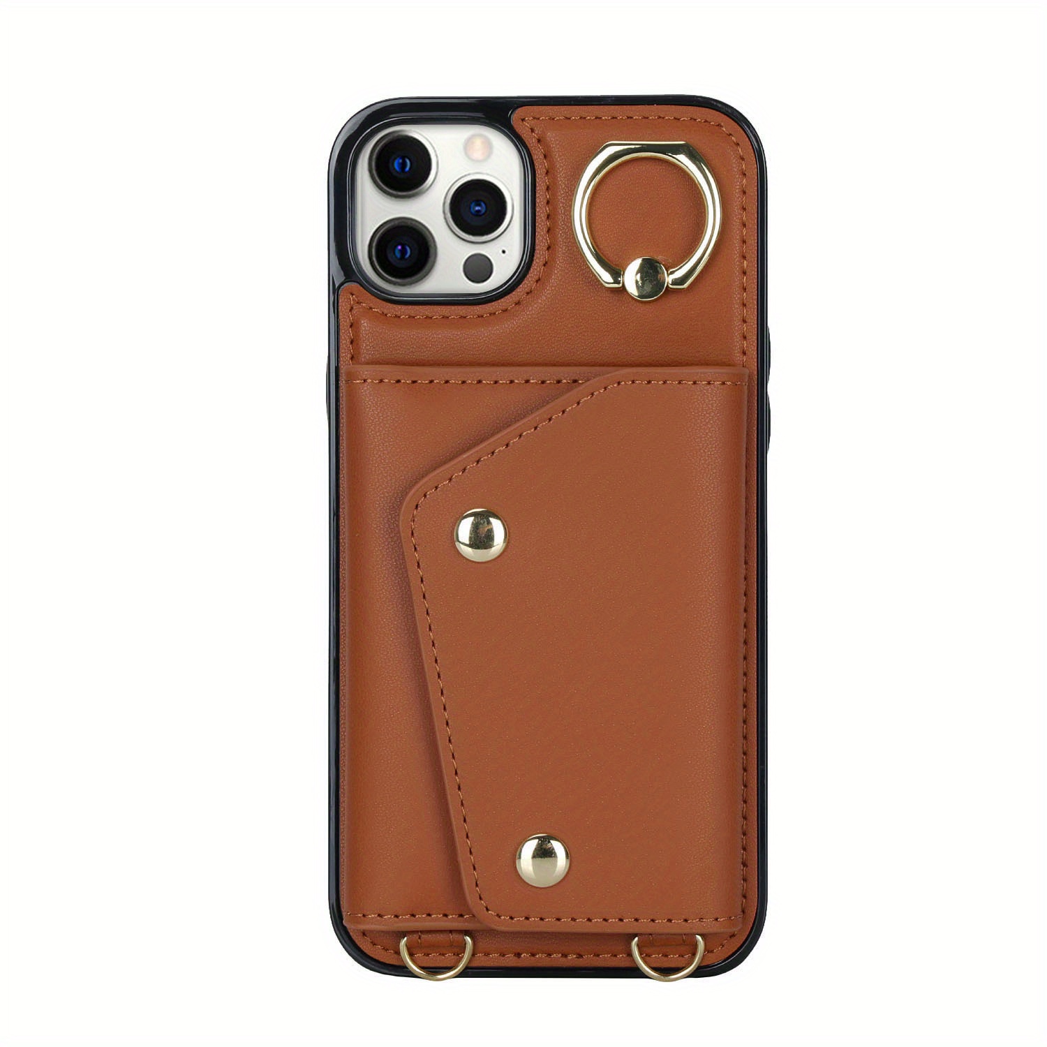  Luxury Crossbody Lanyard Card Holder Wallet Leather case for  iPhone 13 11 pro 12 pro max 14 14pro x xr xs 7 8plus Phone Bag,Auburn,for  iPhone 14 : Cell Phones & Accessories