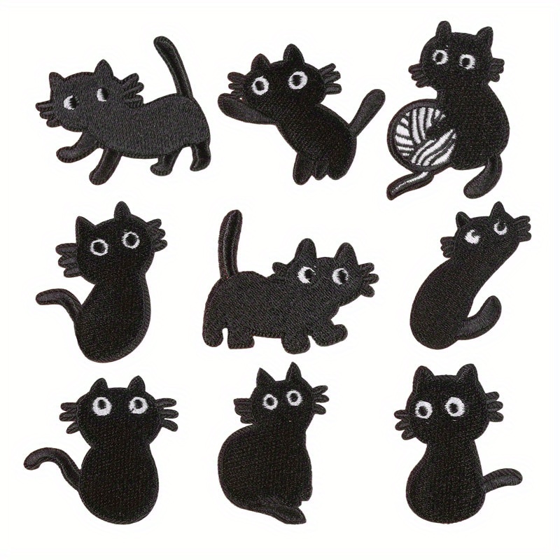 Cute Cat Embroidered Applique Patch Sewing Stickers Diy Iron - Temu