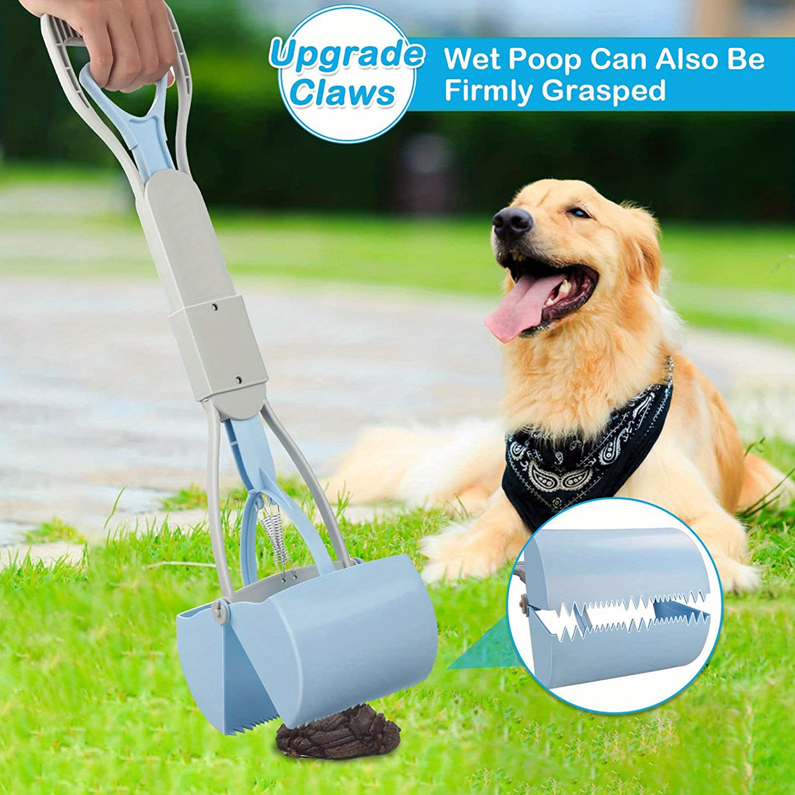 Foldable Poop Scooper! Effortlessly Pick Dog Poop Portable Temu