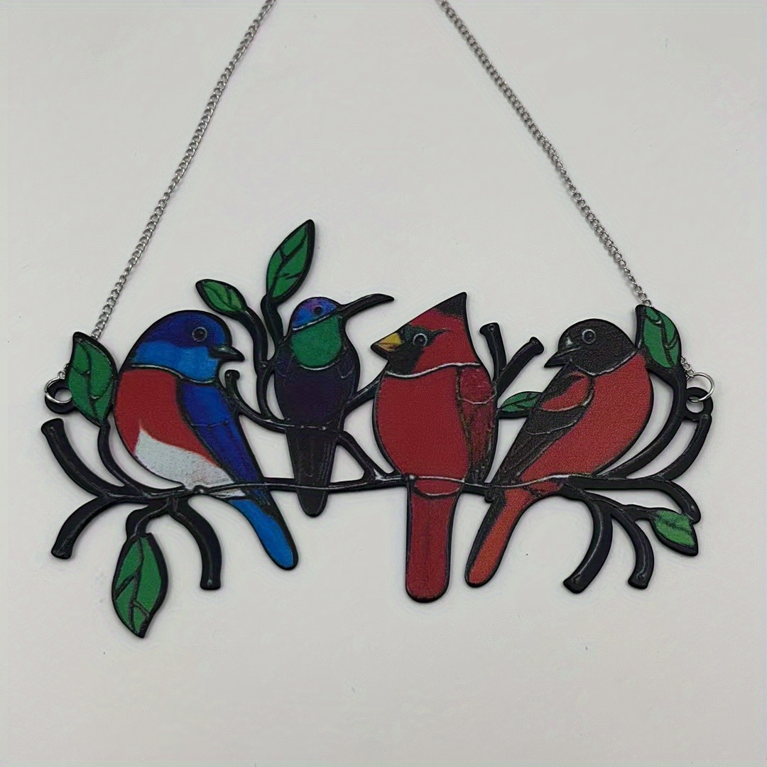 Set Di 2 Decorazioni Uccellini In Metallo Nero – Rostikal – Da Appendere In Giardino O Finestra – Made In Germany - Foto 3