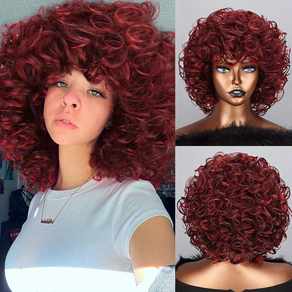 Short Afro Curly Wigs Women Hair Wig Natural Temu