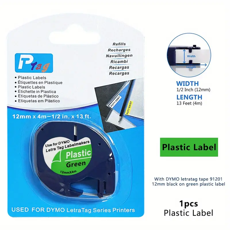 White Self adhesive Paper Lt Tape: Get Compatible Dymo - Temu
