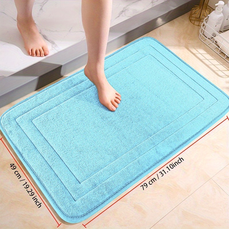 Memory Foam Bath Mat Black Bath Mats for Bathroom Non Slip Floor Rugs,  Super Absorbent Bathmat Quick Dry, Machine Washable Bathroom Rug, Ultra  Soft