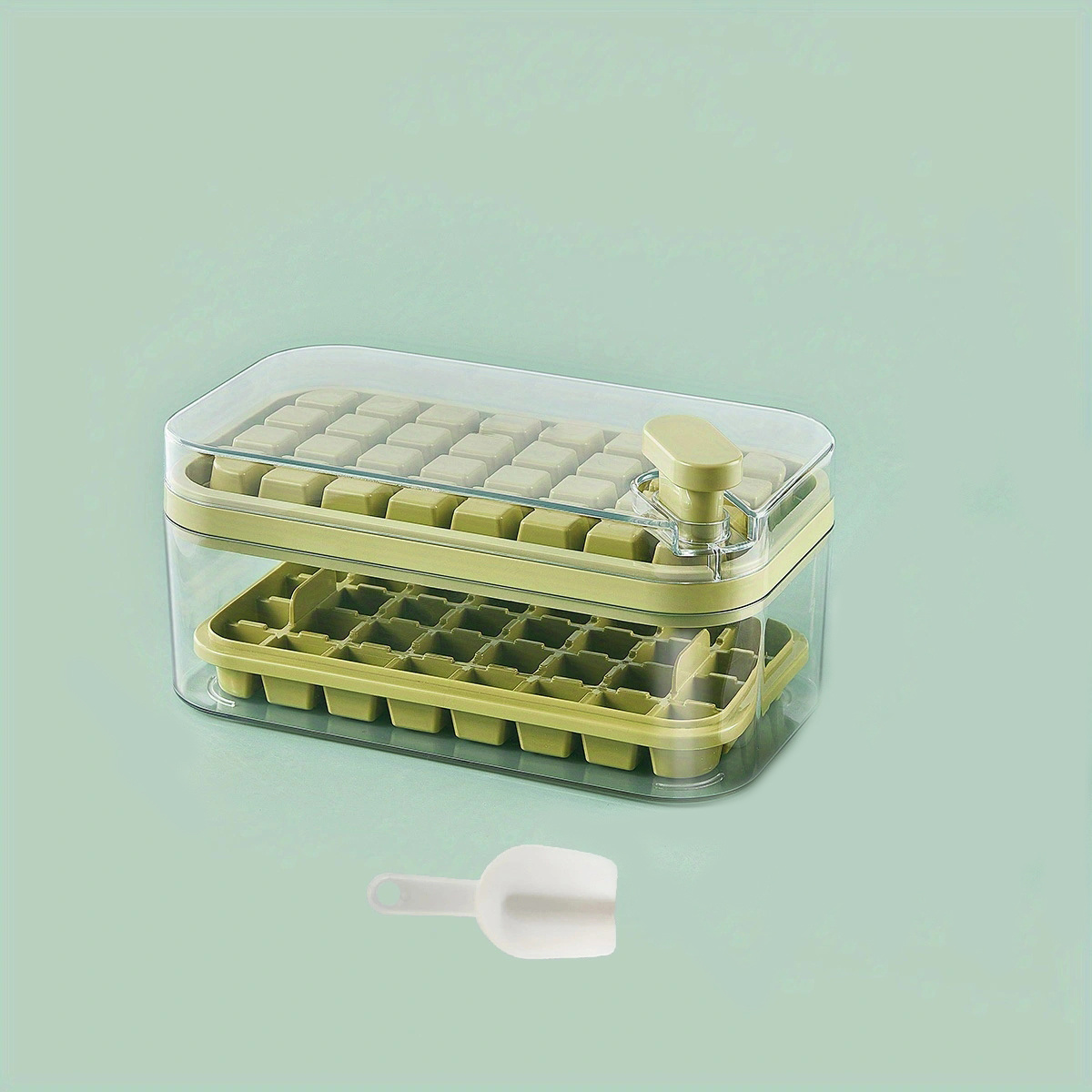 Ice Cube Tray Ice Cube Mold With Lid And Ice Box Handle Ice - Temu