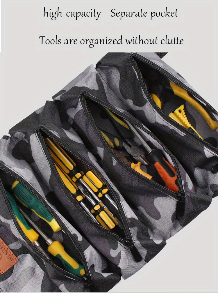 Multi purpose Roll Tool Bag Wrench Roll Canvas Tool - Temu
