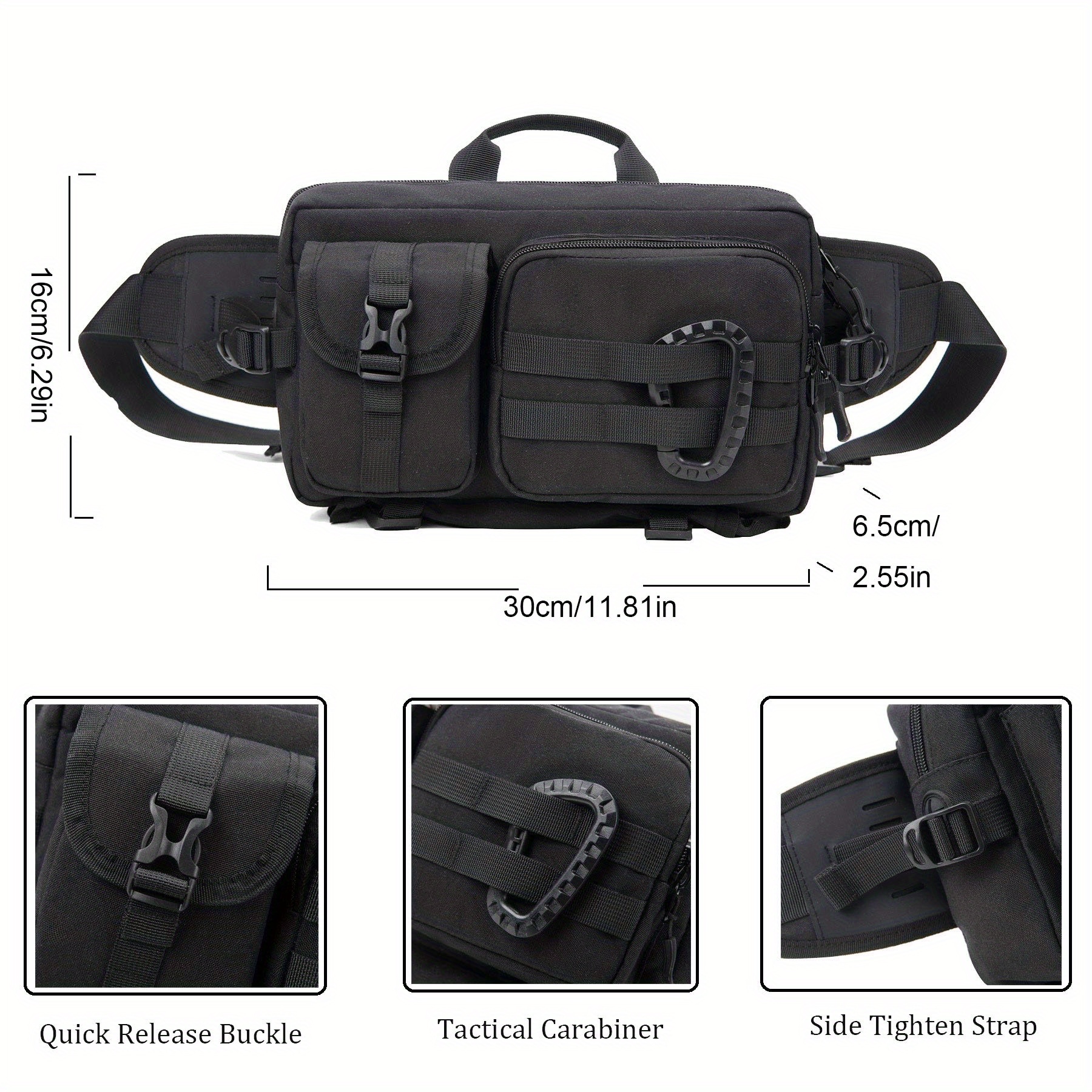 Taktische Gürteltasche Military Style - Wasserdichte Bauchtasche Für Outdoor Sport Taktische Bauchtasche MOLLE Wasserdicht