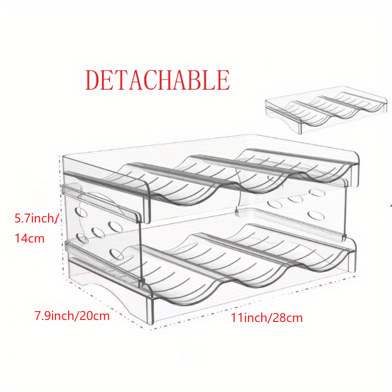 Water Bottle Organizer, Toffos Stackable 3 Pack 𝐖𝐢𝐝𝐞𝐧 Cabinet