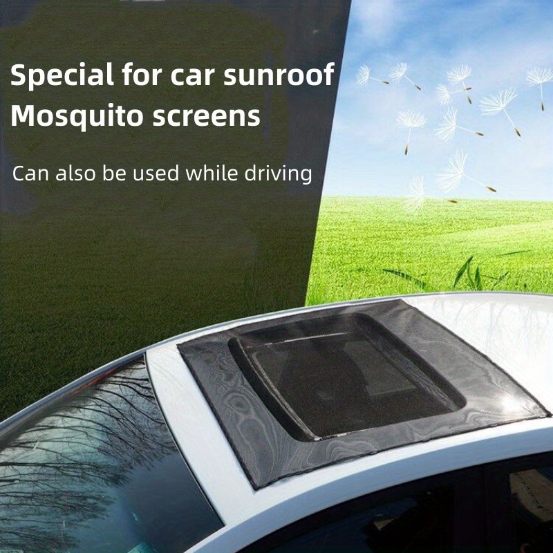 Auto Toit ouvrant Mesh Parasol Rideau Pare-soleil Pour Toit ouvrant de  voiture Filet magnétique