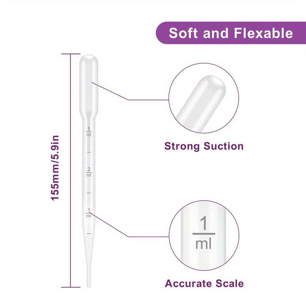 10pcs 3ml Pipette De Transfert En Plastique, Goutte Pour Les Yeux, Pipette  D'huile Essentielle Jetable, Outil Cosmétique De Science Et De Laboratoire,  Pipette De Transfert En Plastique Jetable De 3 Ml 