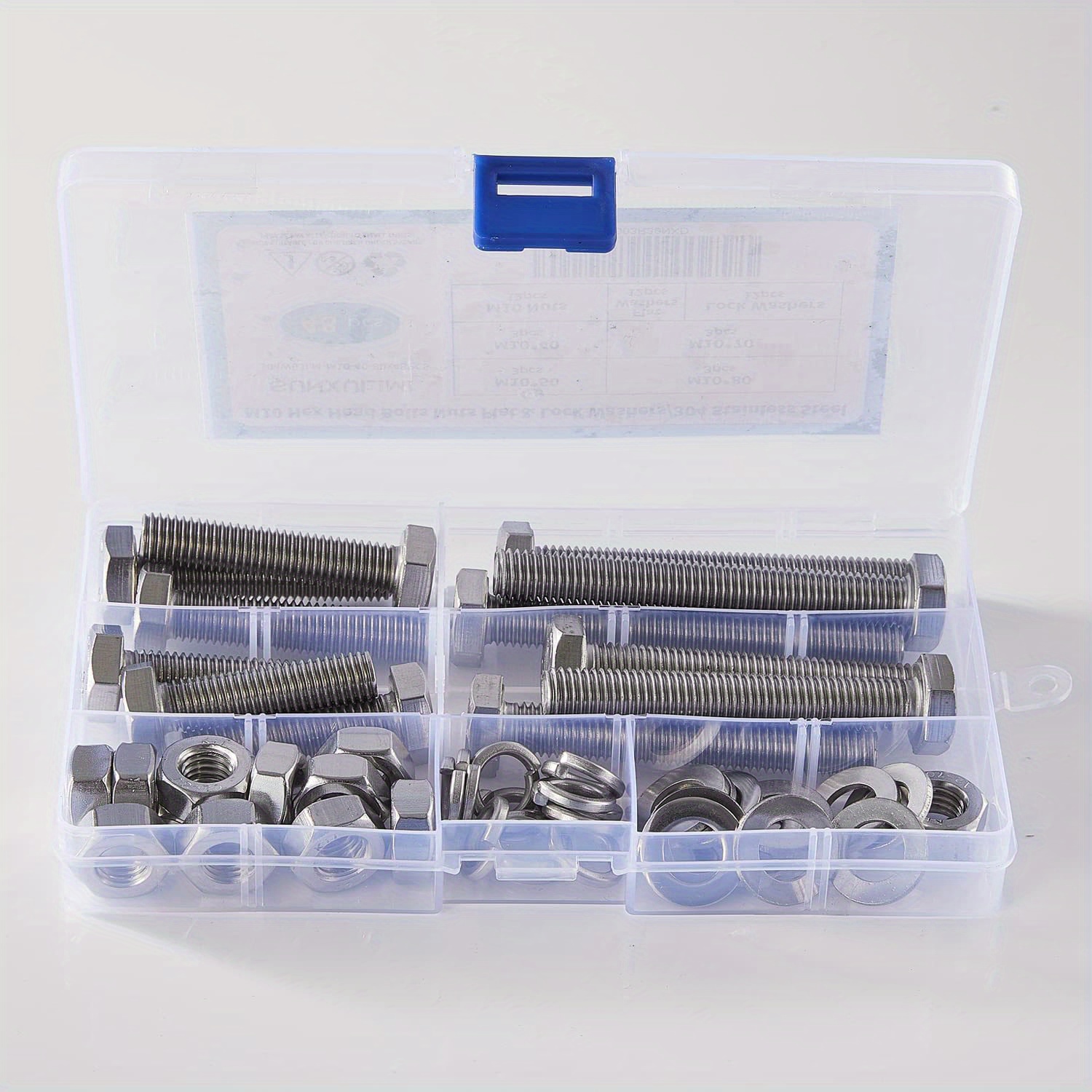 M Hex Head Bolts Screws Nuts Flat Lock Washers Stainless Temu