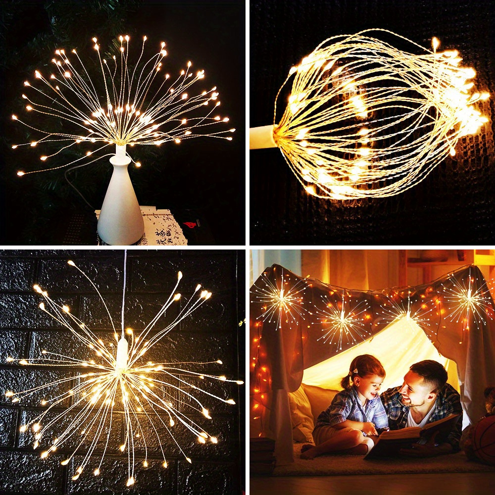 Firework Lights Led Starburst Lights Hanging Fairy Lights - Temu