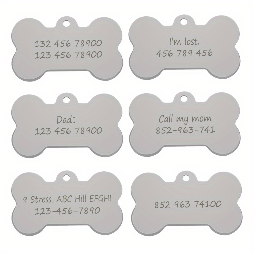 Personalized Engraved Dog Tag Pets Custom Id Tag Free - Temu Canada