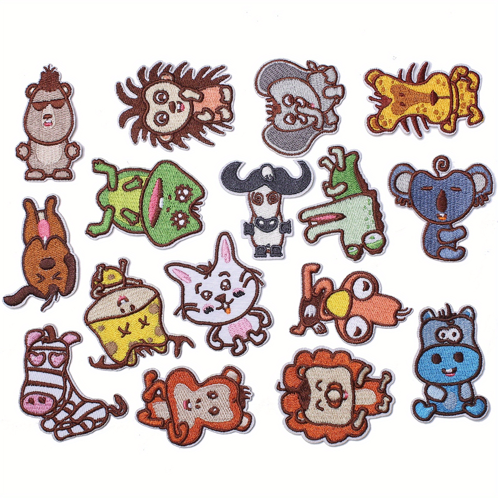 Embroided Cute Cartoon Monkey Iron On Patches For Clothes Applique Sticker  Sew