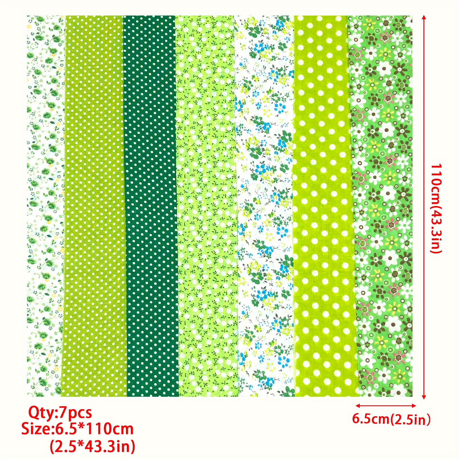 7pcs 6 35 109 Fabric Strips Roll Collection Jelly Fabric Bundles