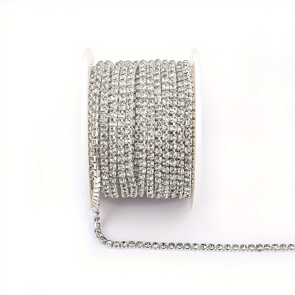   ролл алмаз ss6 ss16 блестящий кристалл искусственный железный цепь пришить на одежду аксессуары отделка цепочка для шейных украшений браслетов брошей головных уборов материалов для обуви одежды diy косметические сумки детали 0