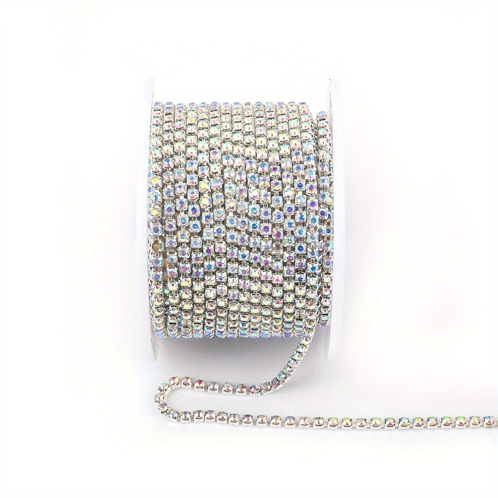   ролл алмаз ss6 ss16 блестящий кристалл искусственный железный цепь пришить на одежду аксессуары отделка цепочка для ожерелий браслетов брошей головных уборов материалов для обуви одежды diy косметика сумки детали 1