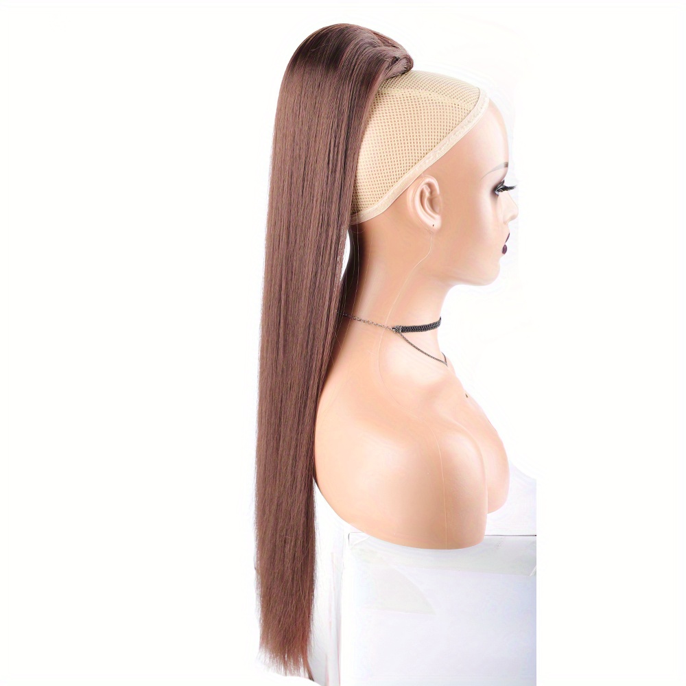 Silky Straight Synthetic Drawstring Ponytail