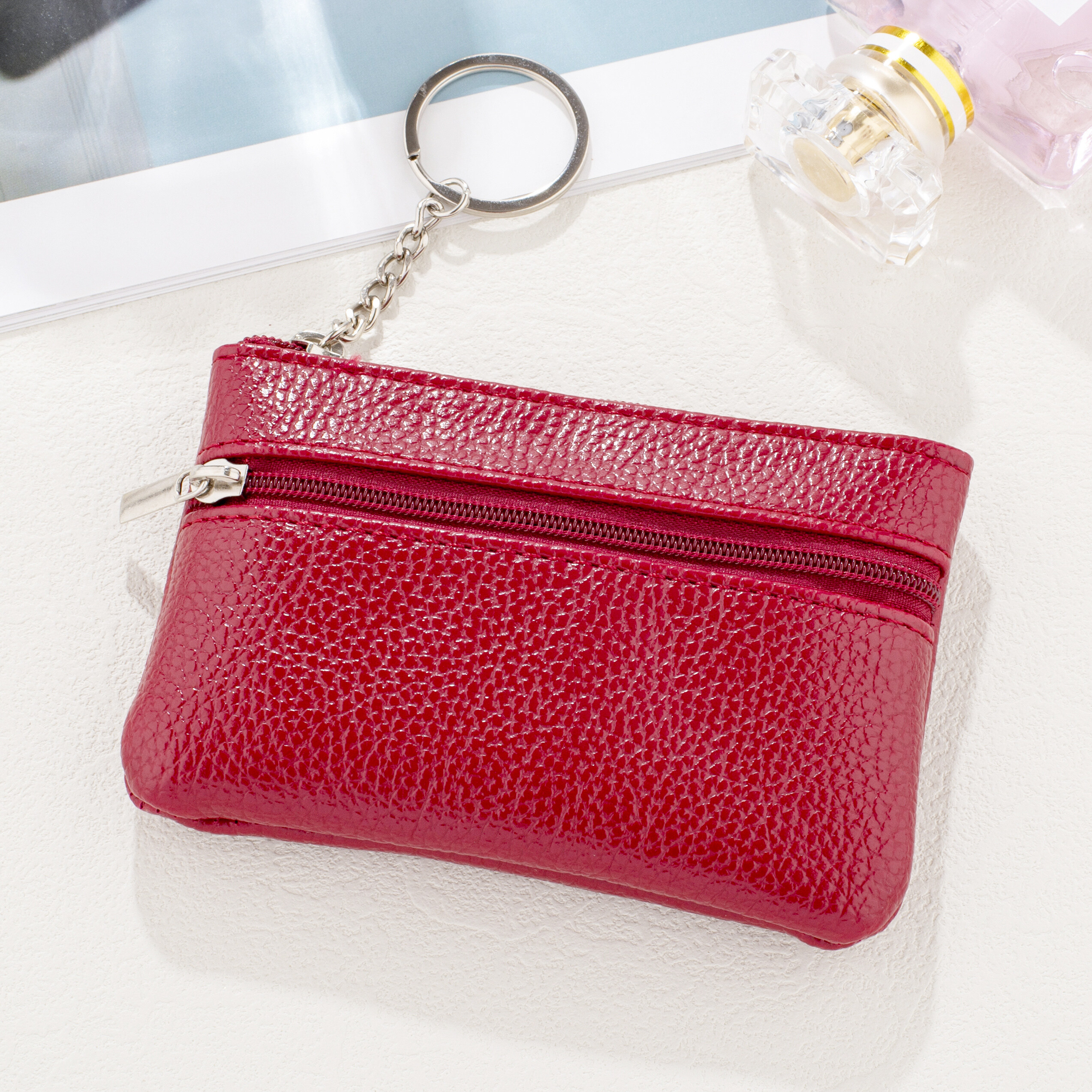 Zip Coin Purse Small Leather Purse for Women Christmas Gift 