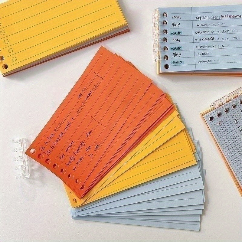 Color Filler Paper 7 Hole Punch(horizontal Lines Plaid) - Temu